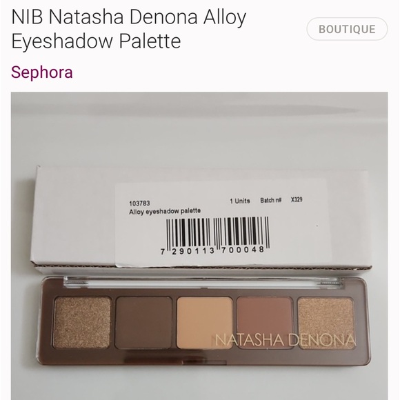NWT Natasha Denona Sephora Alloy 5 Panel Eye Shadow Mini Pallet - Picture 10 of 11